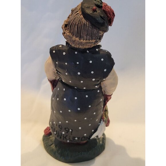 Hanford Ltd "Charlotte Dear" Crunkleton Resin Figurin Polka Dot Dress Vtg 1991 - Picture 7 of 11